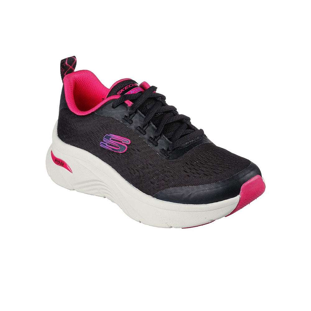 Tenis Mujer Skechers Arch Fit Dlux - Negro-Rosado