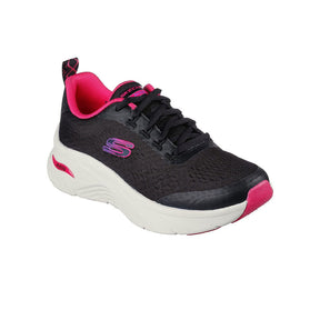 Tenis Mujer Skechers Arch Fit Dlux - Negro-Rosado