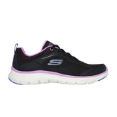 Tenis Mujer Skechers Flex Appeal 5.0 - Negro-Morado