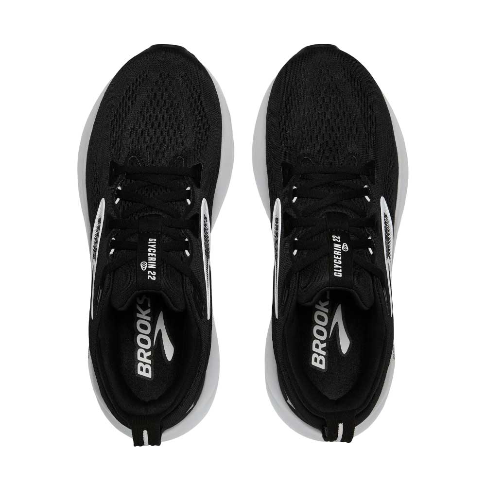 Tenis Brooks para Hombre Glycerin 22 Negro-Gris-Blanco