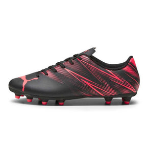 Tacos Puma para Hombre Attacanto FG/AG Negro-Rojo
