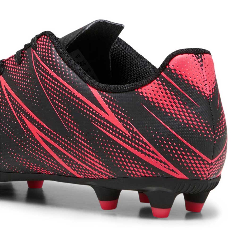 Tacos Puma para Hombre Attacanto FG/AG Negro-Rojo