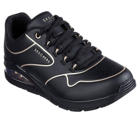 Tenis Mujer Skechers Uno 2 Golden Trim - Negro