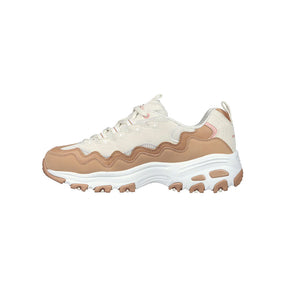 Tenis Mujer Skechers Dlites - Blanco-Café