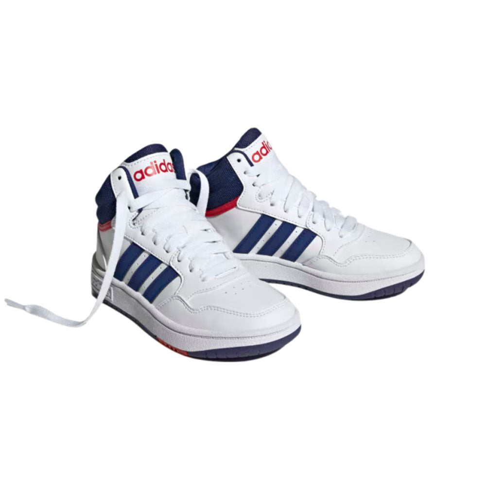 Calzado Adidas Hombre Hoops Mid 3.0 K Gz9647 Blanco Azul