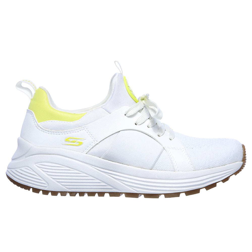 Tenis Mujer Skechers Bobs Sport Sparrow 2.0 Metro Daisy - Blanco-Amarillo