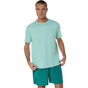 Playera Manga Corta Asics para Hombre Silver SS Top Verde