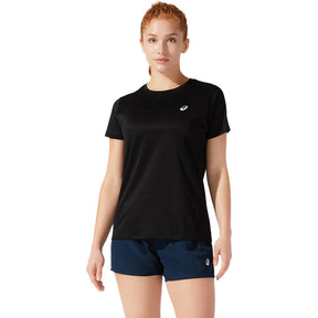 Playera Manga Corta Asics para Mujer Silver SS Top Negro