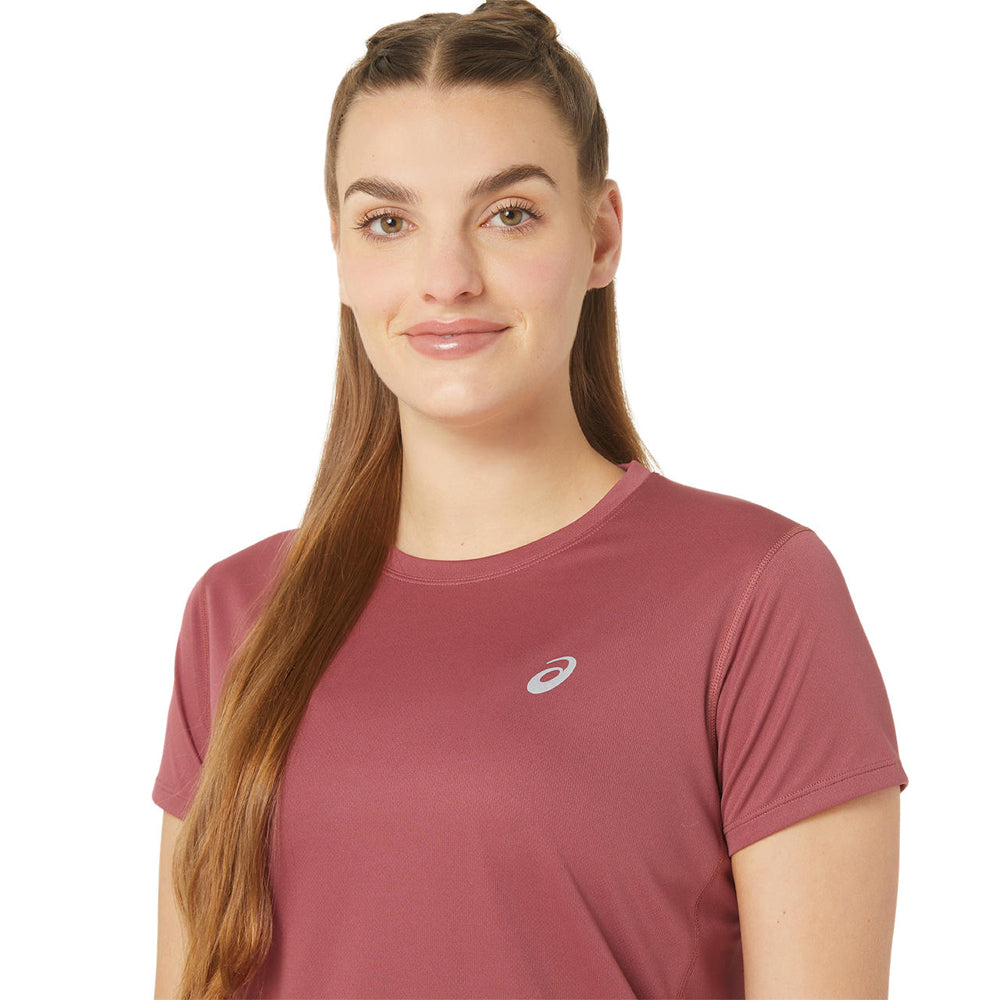 Player Manga Corta Asics para Mujer Silver SS Top Rosa
