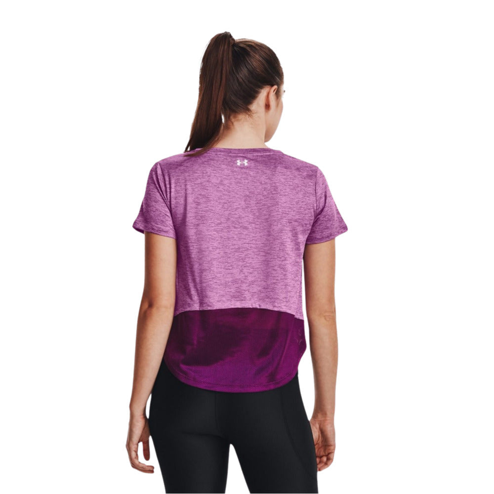 Playera Mangar Corta Under Armour para Mujer Tech Vent SS Morada