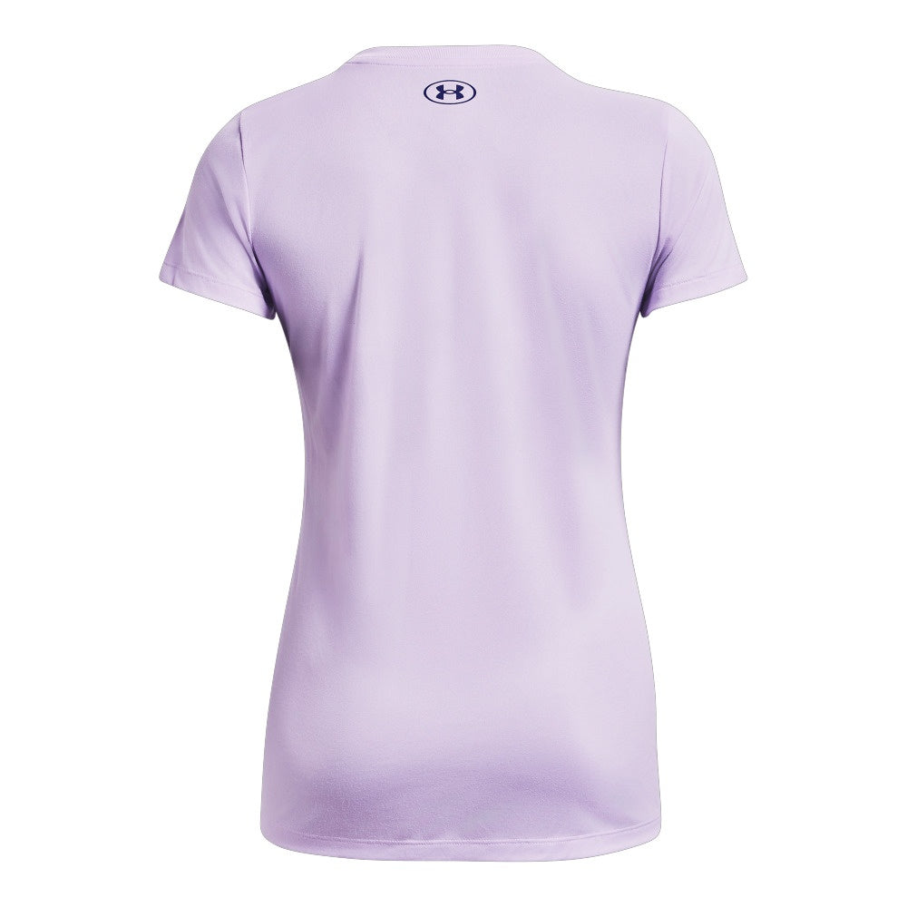 Playera Manga Corta Under Armour para Mujer Tech Solid Script SSC Purple