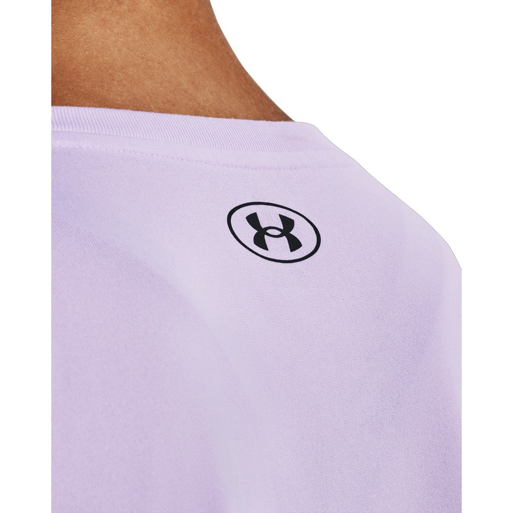Playera Manga Corta Under Armour para Mujer Tech Solid Script SSC Purple