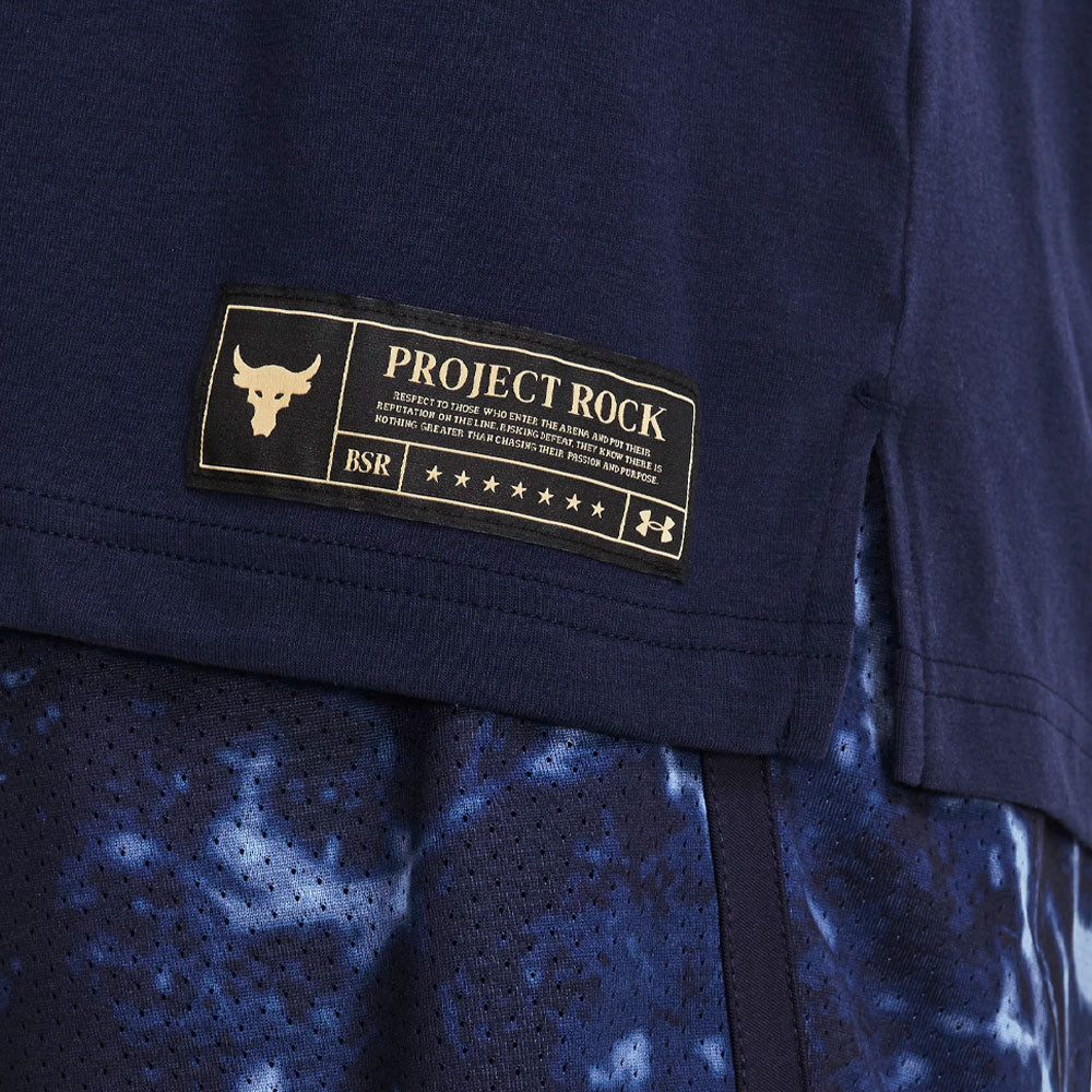 Playera Manga Corta Under Armour para Hombre Project Rock ST SS Azul