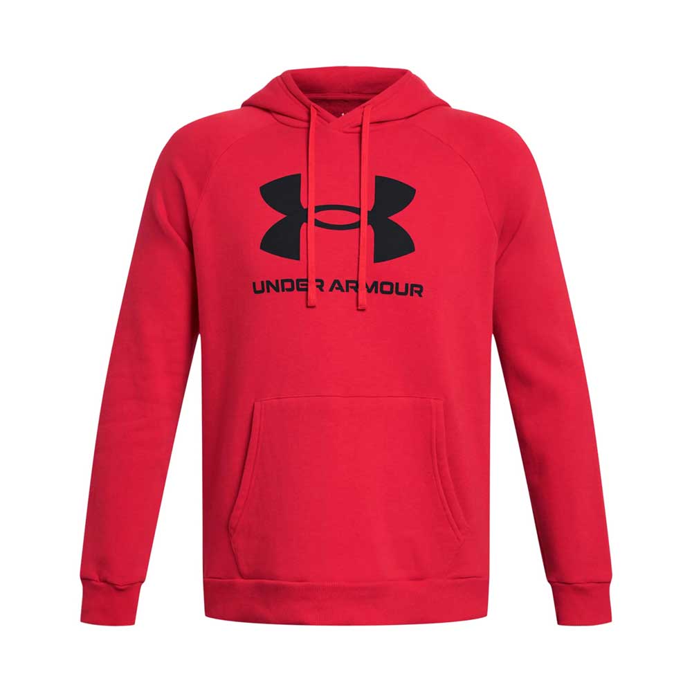Sudadera con Gorro Under Armour para Hombre Rival Fleece Logo Hoodie Rojo