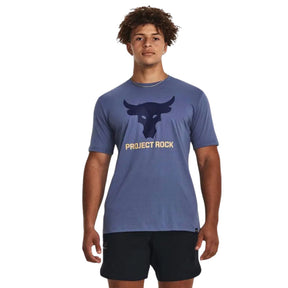 Playera Manga Corta Under Armour para Hombre Project Rock Brahma Bull SS Azul