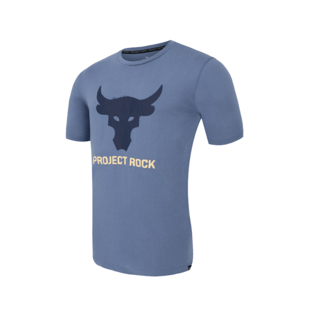 Playera Manga Corta Under Armour para Hombre Project Rock Brahma Bull SS Azul