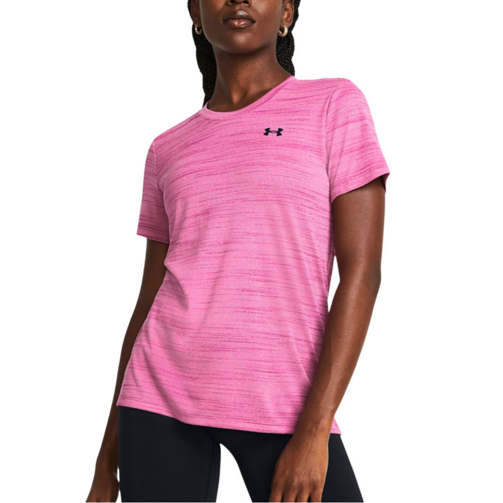 Playera Manga Corta Under Armour para Mujer Tech Tiger SSC Rosa