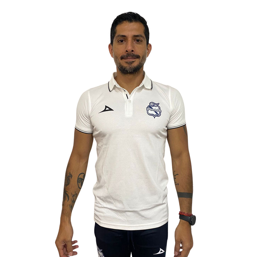 Playera Pirma Hombre Polo Club Puebla 23-24 Blanco