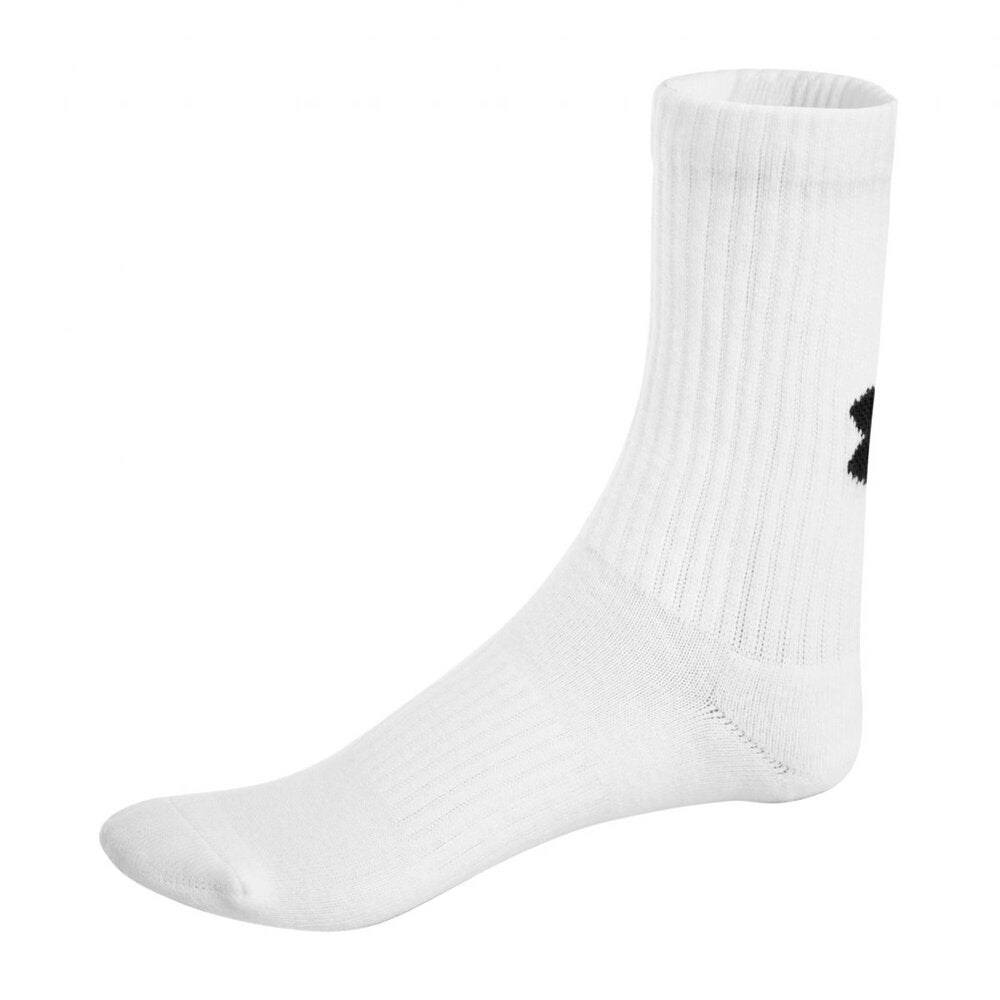 Calcetas Under Armour Unisex Core 3 Pack Mid Crew Blanco
