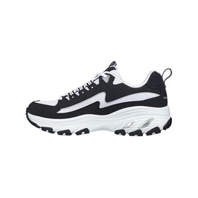 Tenis Mujer Skechers Dlites Arch Fit - Negro-Blanco