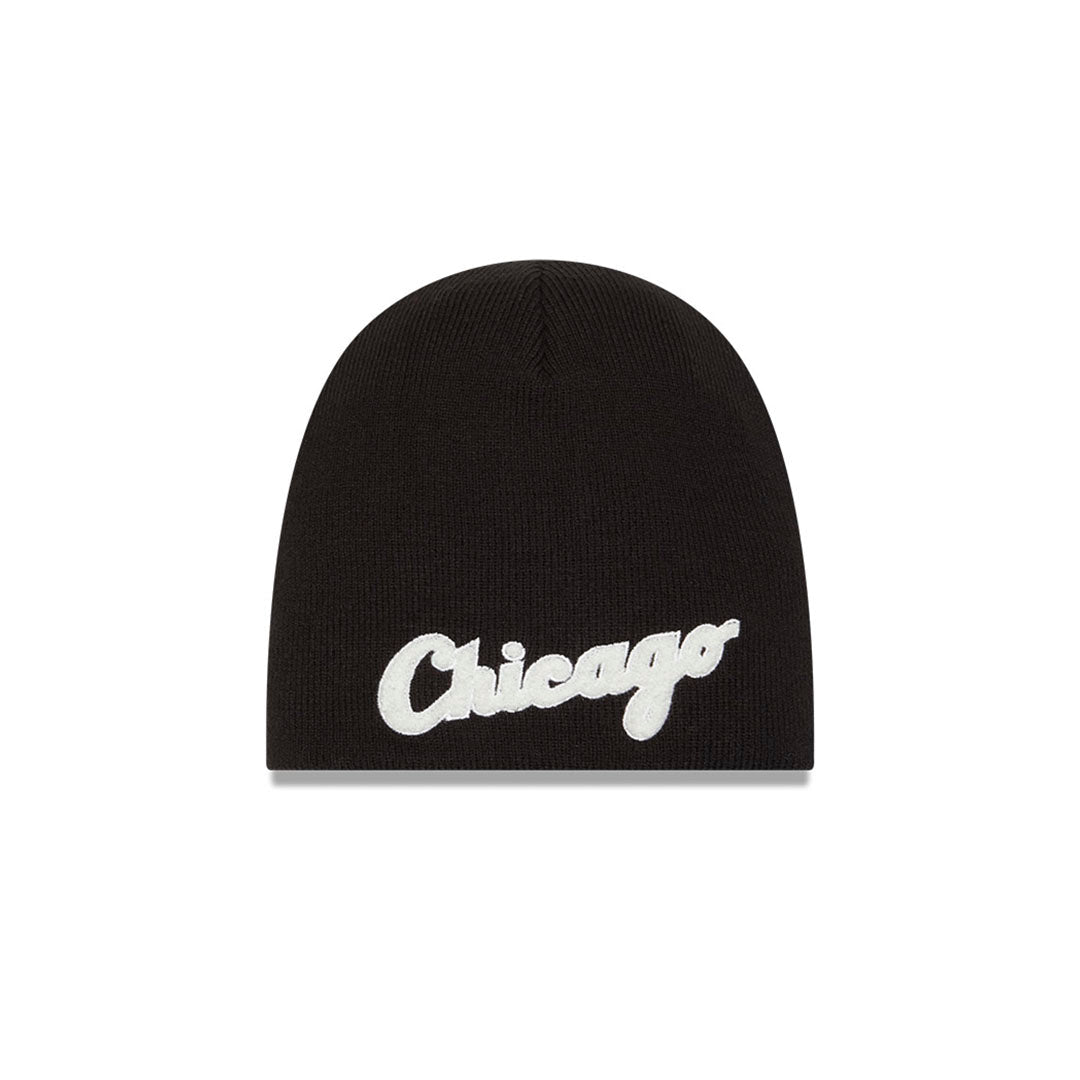 New Era Chenille Script Chicago Bulls Black
