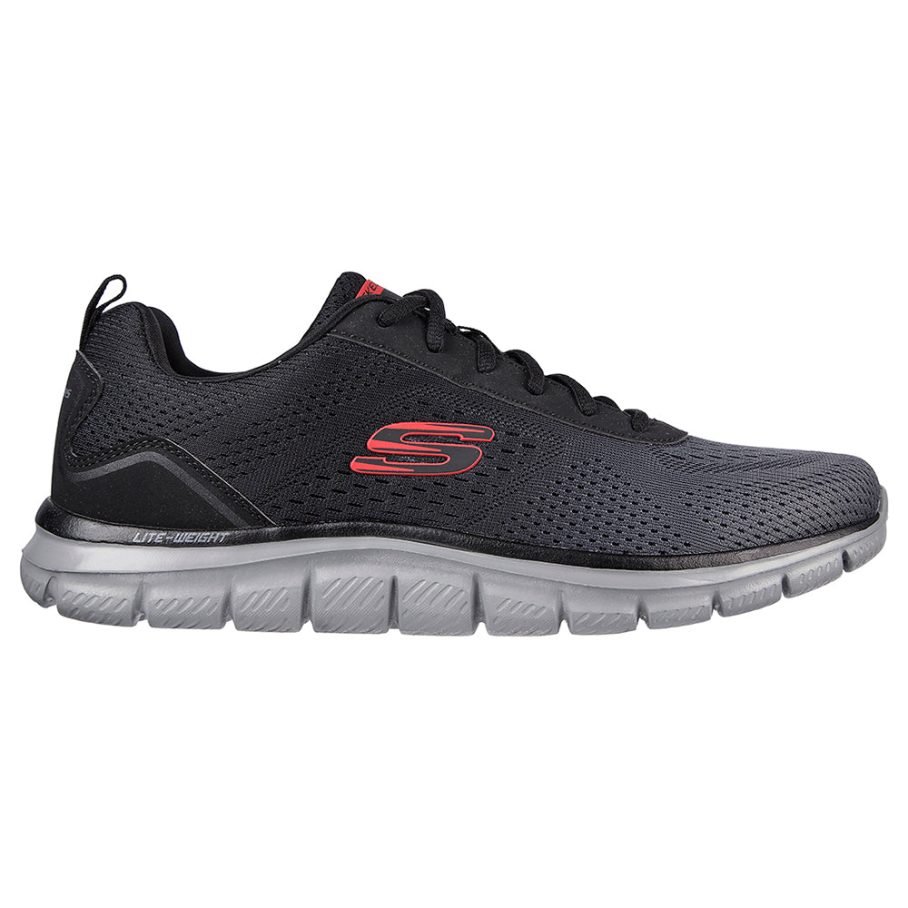 Tenis Hombre Skechers Track Ripkent - Gris-Rojo