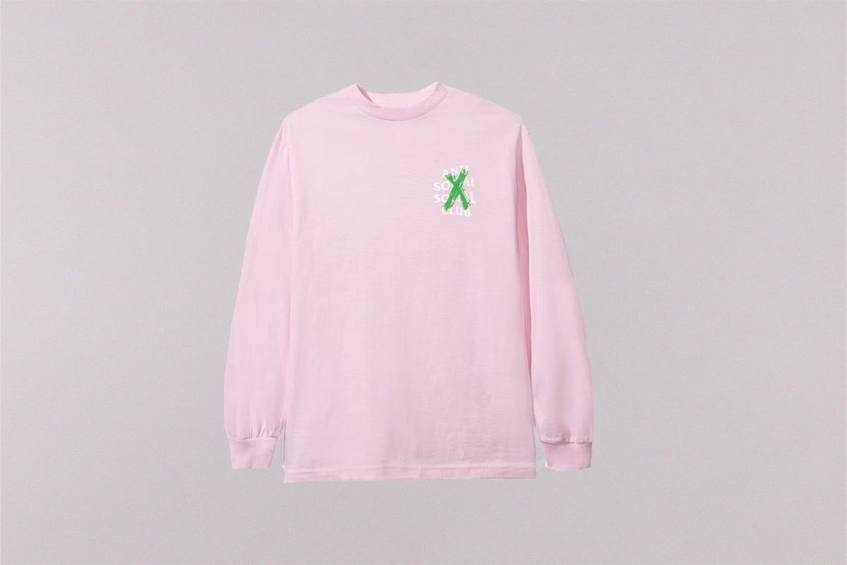 Anti Social Social Club Cancelled  Long-Sleeve Tee 'Pink'
