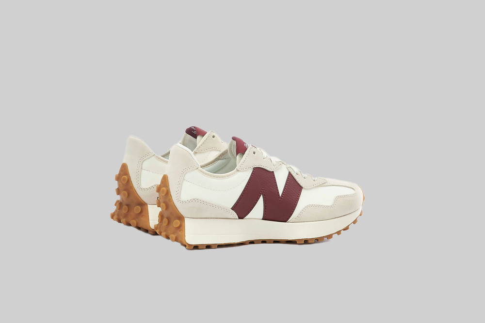 New Balance 327 'White and Burgundy'
